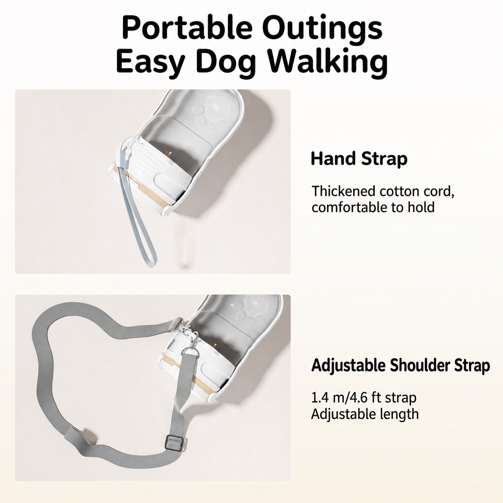 Portable Collapsible Dog Water Bottle for Walks & Outdoor Adventures