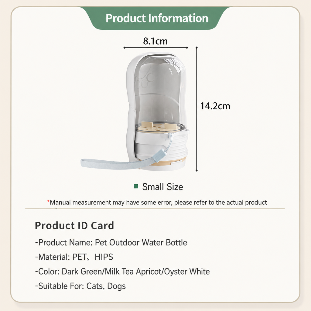 Portable Collapsible Dog Water Bottle for Walks & Outdoor Adventures