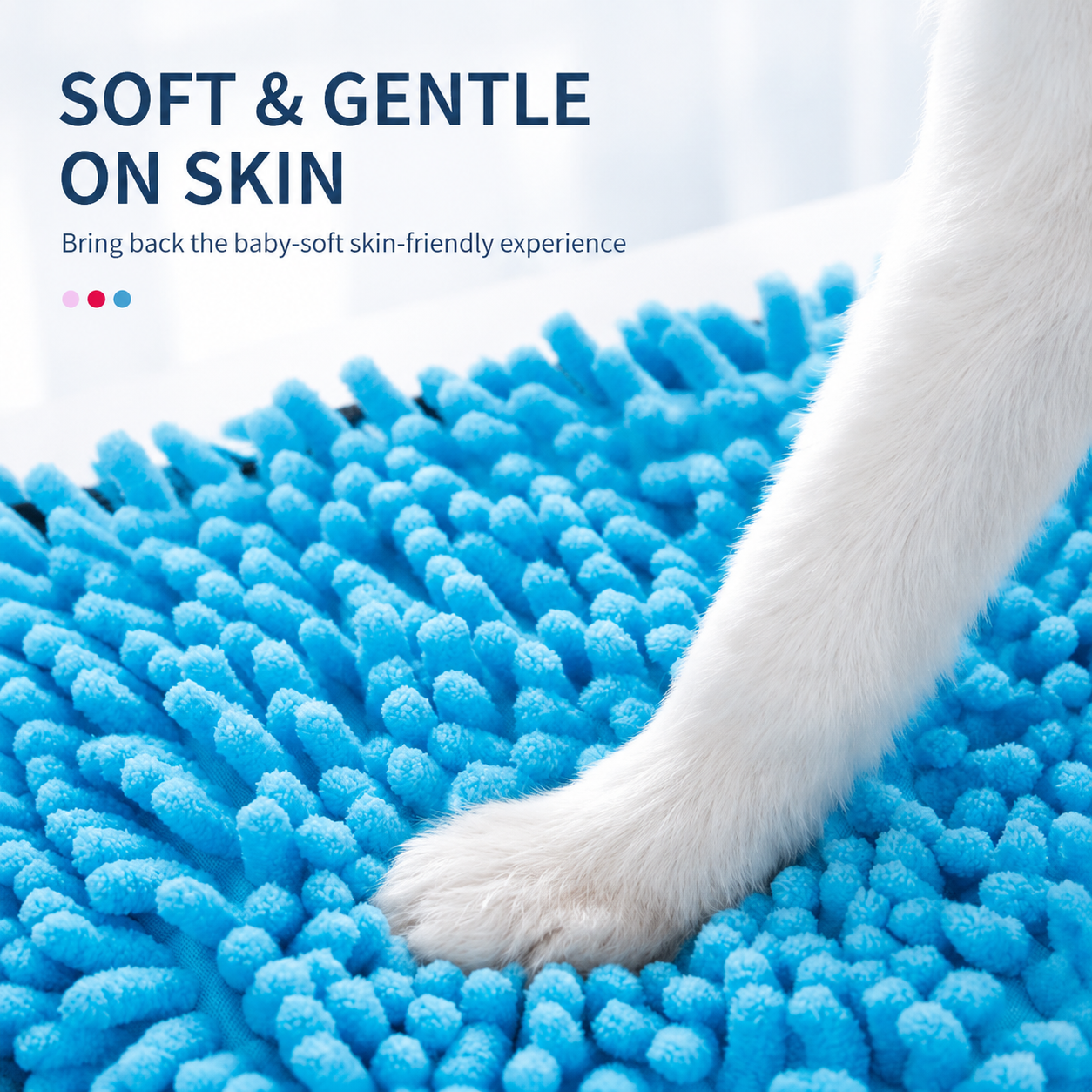 Chenille Pet Bath Towel for Dogs and Cats
