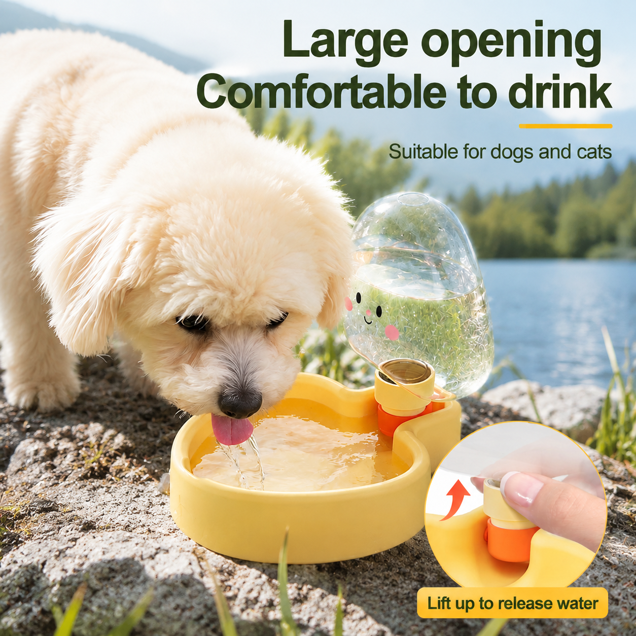 Portable Pet Water Bottle for Travel & Outdoor Adventures